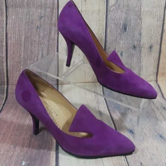 Charles Jourdan Paris Suede Leather Heels Size 6 M - Picture 4 of 6
